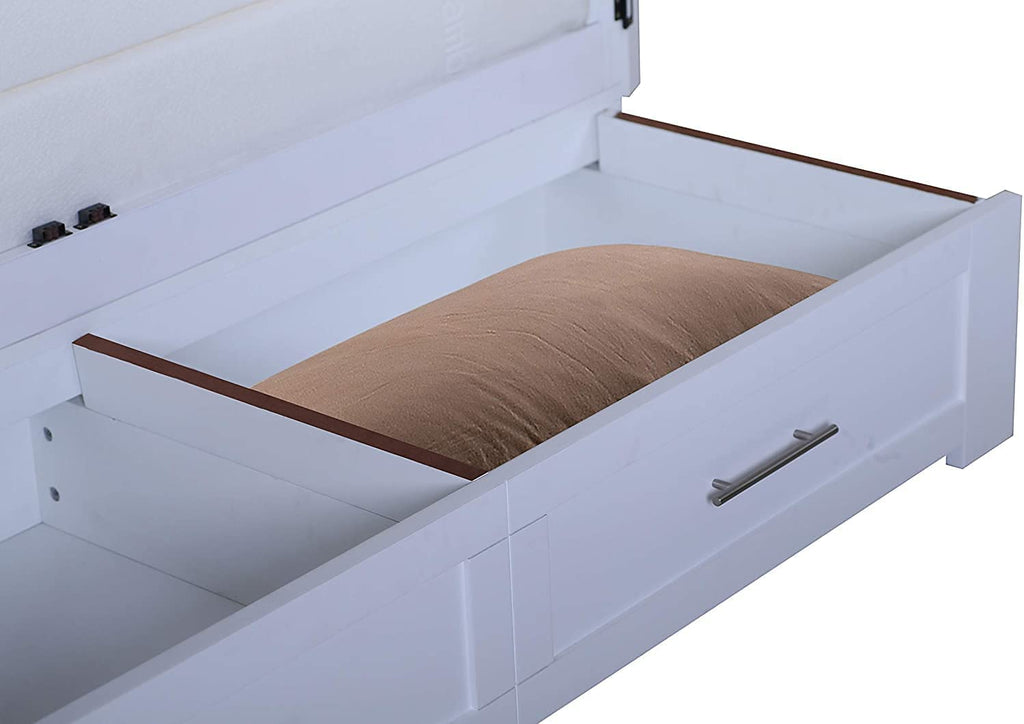 Daily Delight Murphy Cabinet Chest Bed with Charging Station 6 Inch, Queen