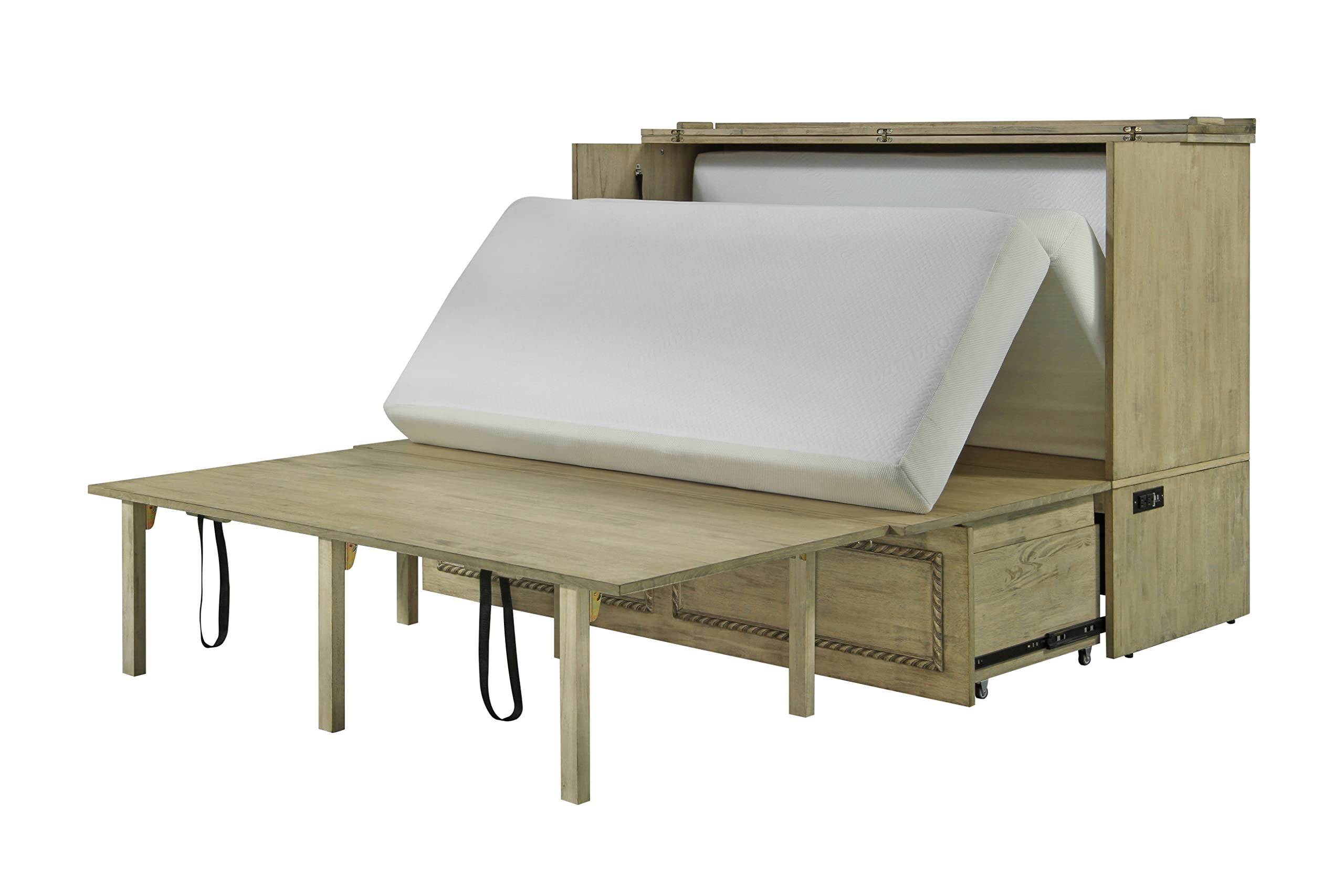 Mega Solutions Limited Edition Venetian Murphy Cabinet Bed (Antique Oak)