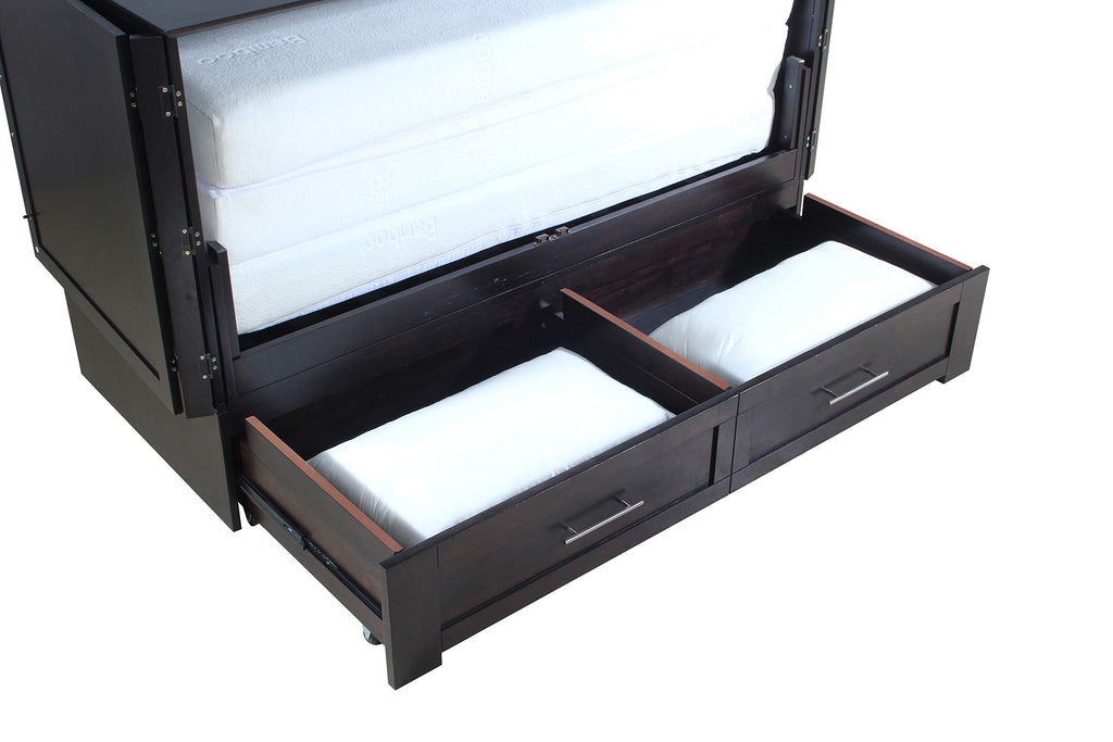 Daily Delight Murphy Cabinet Chest Bed with Charging Station 6 Inch