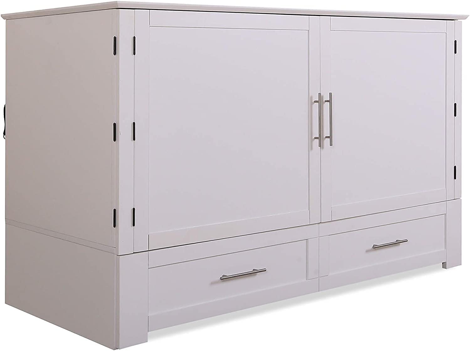Daily Delight Murphy Cabinet Chest Bed with Charging Station 6 Inch, Queen