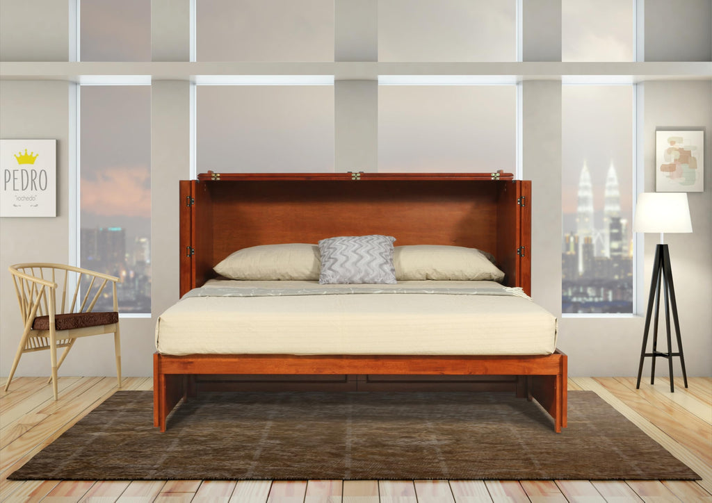 Paradiseo Murphy Cabinet Chest Bed with Charging Station 8 Inch, Queen