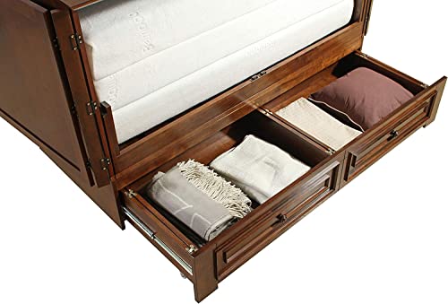Paradiseo Murphy Cabinet Chest Bed with Charging Station 8 Inch, Queen