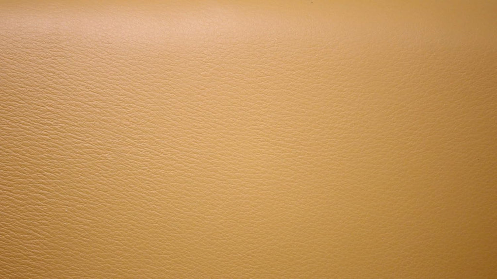 Savoy Full All Around Front and Back Italian Leather Sofa Mustard Yellow