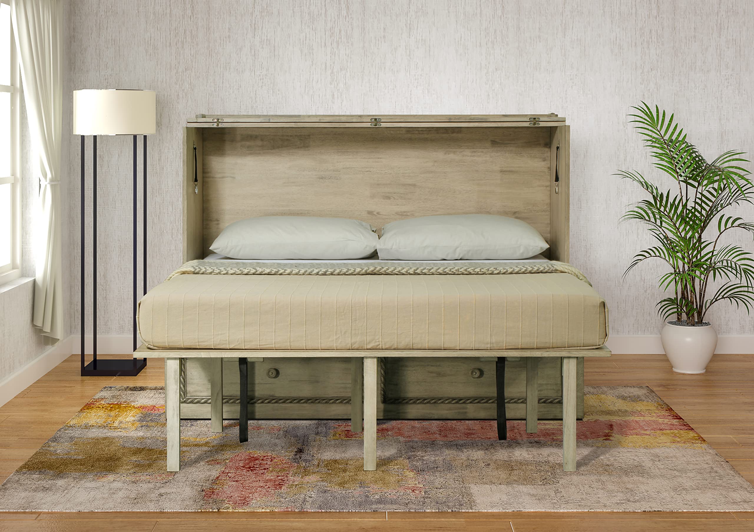 Mega Solutions Limited Edition Venetian Murphy Cabinet Bed (Antique Oak)