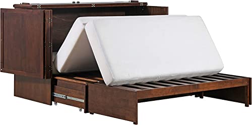 Paradiseo Murphy Cabinet Chest Bed with Charging Station 8 Inch, Queen
