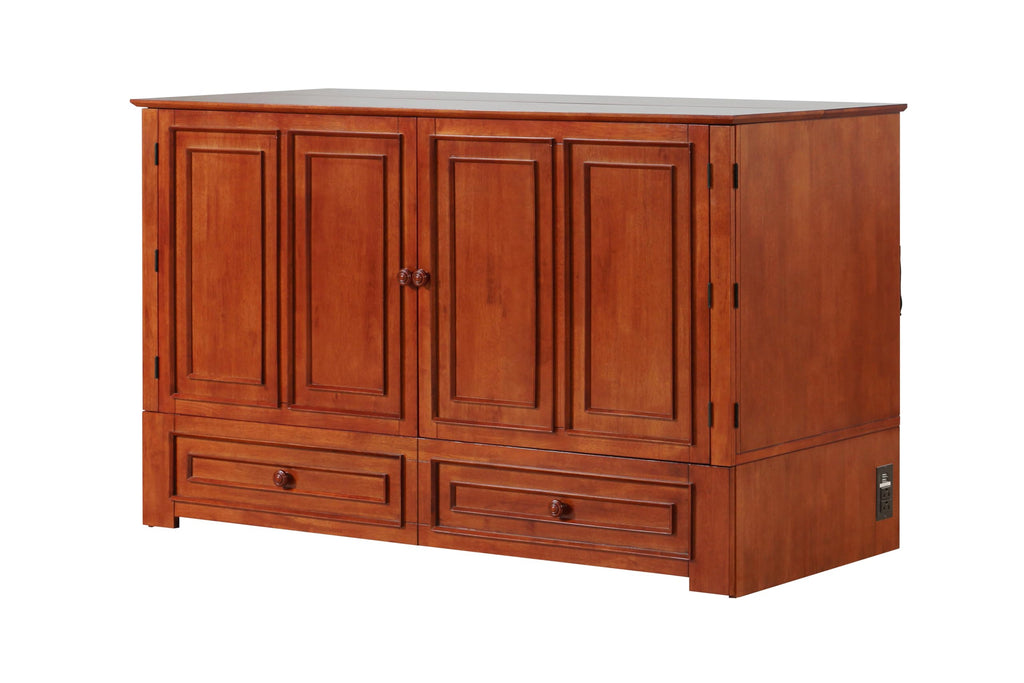 Paradiseo Murphy Cabinet Chest Bed with Charging Station 8 Inch, Queen