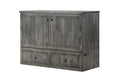 Tuscany Murphy Cabinet Chest Bed with Charging Station 6 Inch, Queen (Galaxy Grey)